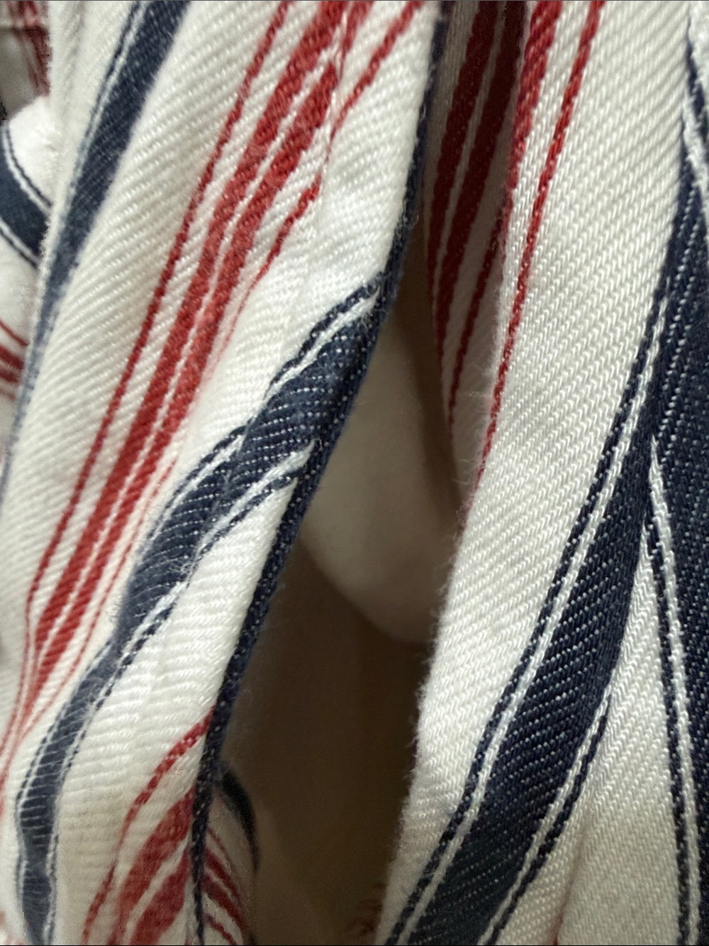 Dockers Striped Midi Dress with pockets in White, Red & Blue - Picture 8 of 10